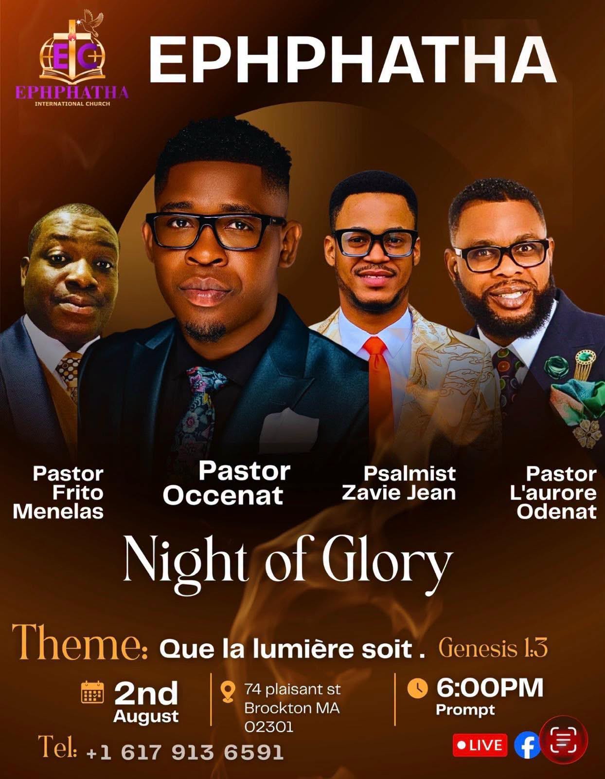 Night of Glory flyer